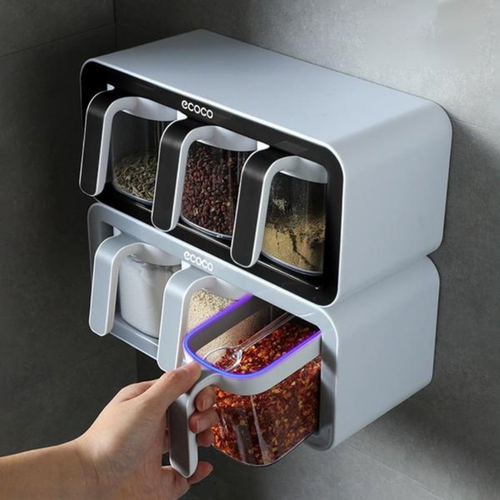 Wall Mount Spice Rack Organizer